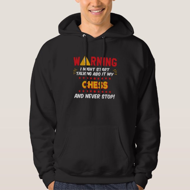 Chess Chess Player Saying Joke Graphic Hoodie (Vorderseite)