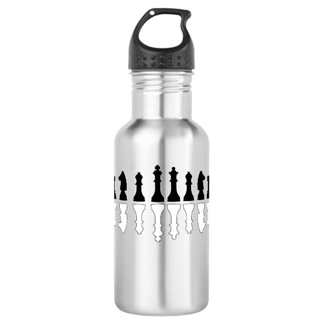 chess edelstahlflasche (Vorderseite)