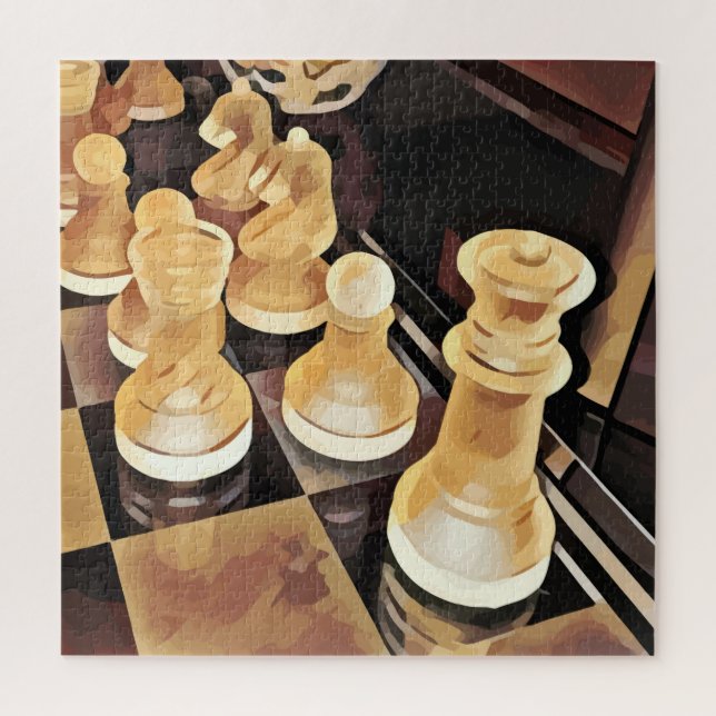 Chess game Original Abstract art  Puzzle (Vertikal)