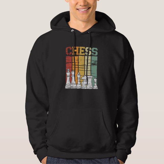 Chess game retro vintage hoodie (Vorderseite)