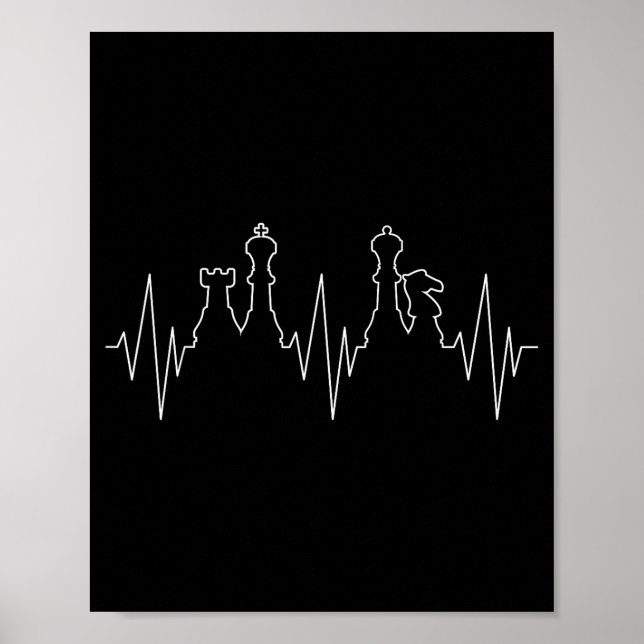 Chess Heartbeat Chess Master Chess Club  Poster (Vorne)