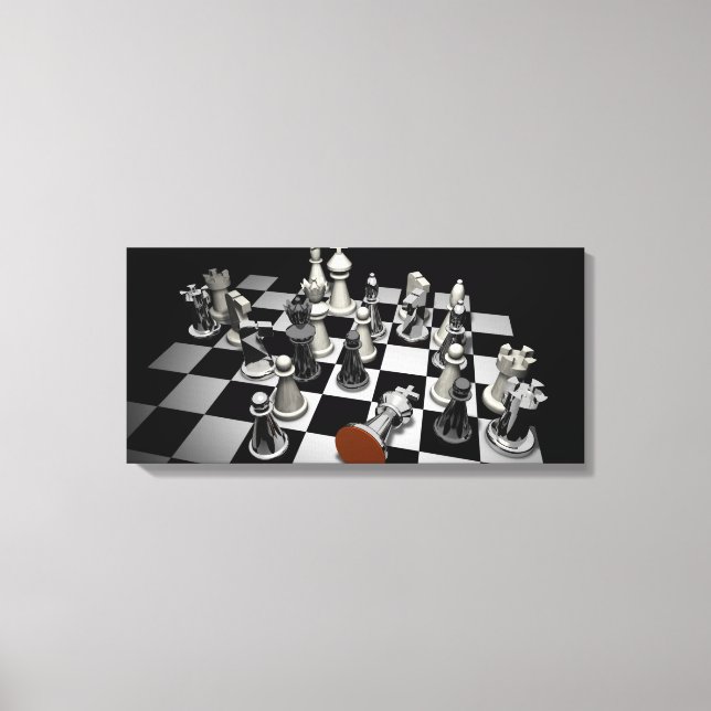 Chess Jigsaw Puzzle Leinwanddruck (Vorderseite)