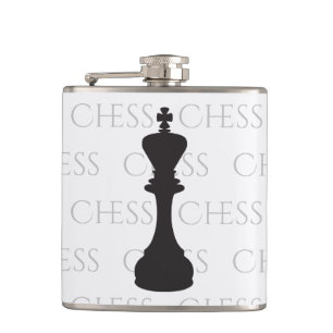 Chess King Classic Piece Modern Black Flachmann