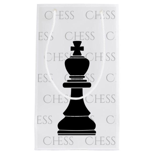 Chess King Classic Piece Modern Black Kleine Geschenktüte (Vorderseite)
