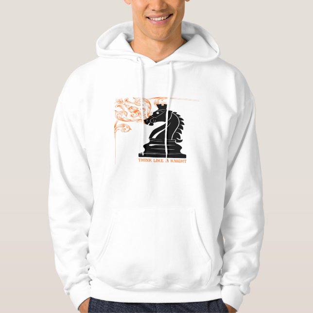 Chess Knight – Strategic Mind & Silent Power T-Shi Hoodie (Vorderseite)