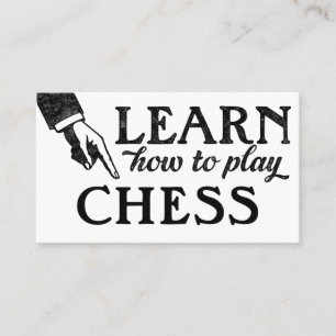 Chess Lessons Business Cards - Cool Vintage Visitenkarte