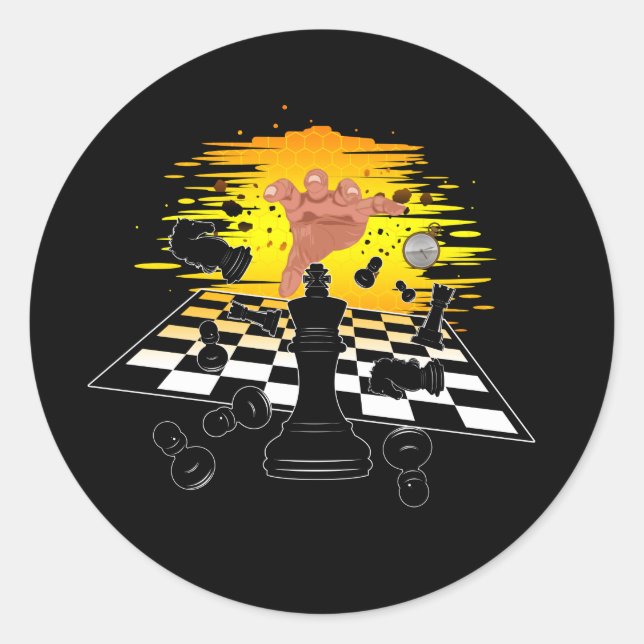 Chess Master   Runder Aufkleber (Vorderseite)