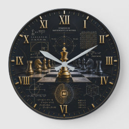Chess Mathematics STEM, Math Große Wanduhr