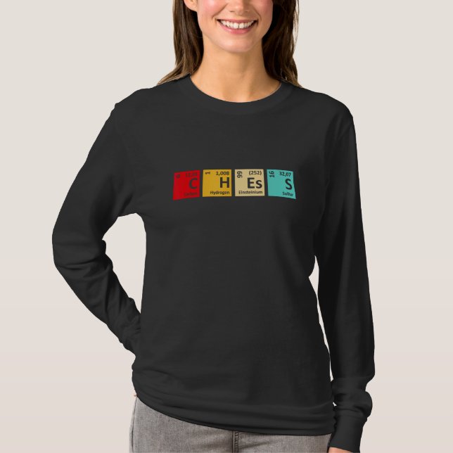 Chess Periodic Table Chess Player Pun Quote T-Shirt (Vorderseite)
