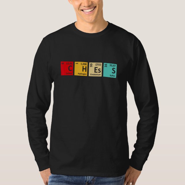 Chess Periodic Table Chess Player Pun Quote T-Shirt (Vorderseite)