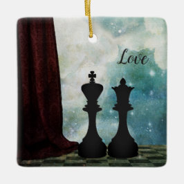 Chess Piece King und Queen Liebe Paare Keramikornament