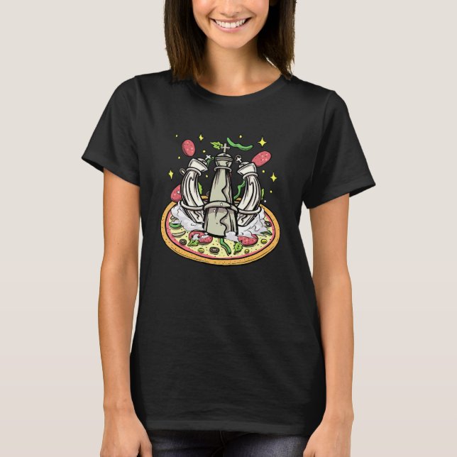 Chess Pieces Board Game Enthusiast For A Pizza T-Shirt (Vorderseite)