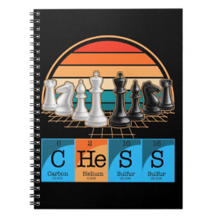Chess Pieces Chemistry Elements Clever Board Notizblock