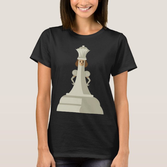 Chess Pieces White Queen Children Board Game Set T-Shirt (Vorderseite)