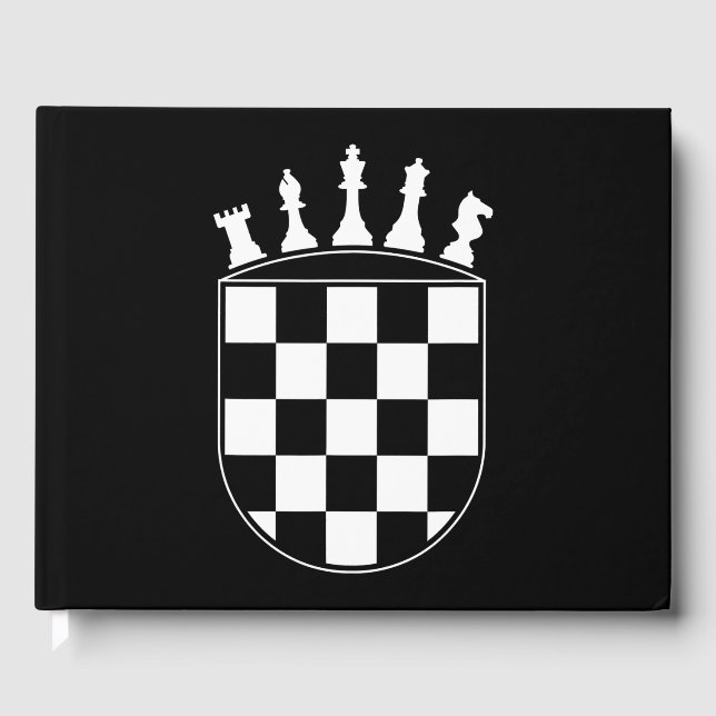 Chess Player Ohrs for Croats Croatian Flag Chess Gästebuch (Vorderseite)