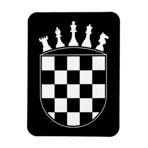 Chess Player Ohrs for Croats Croatian Flag Chess Magnet