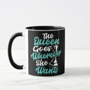 Chess Player Queen Board Game Tasse