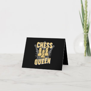 Chess Queen Kids & Women Gift Dankeskarte