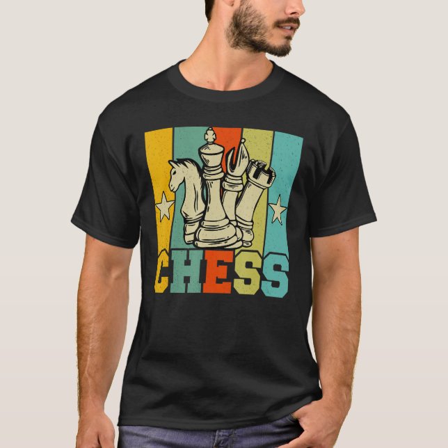 Chess Retro Graphic Chess Player Checkmate Board G T-Shirt (Vorderseite)