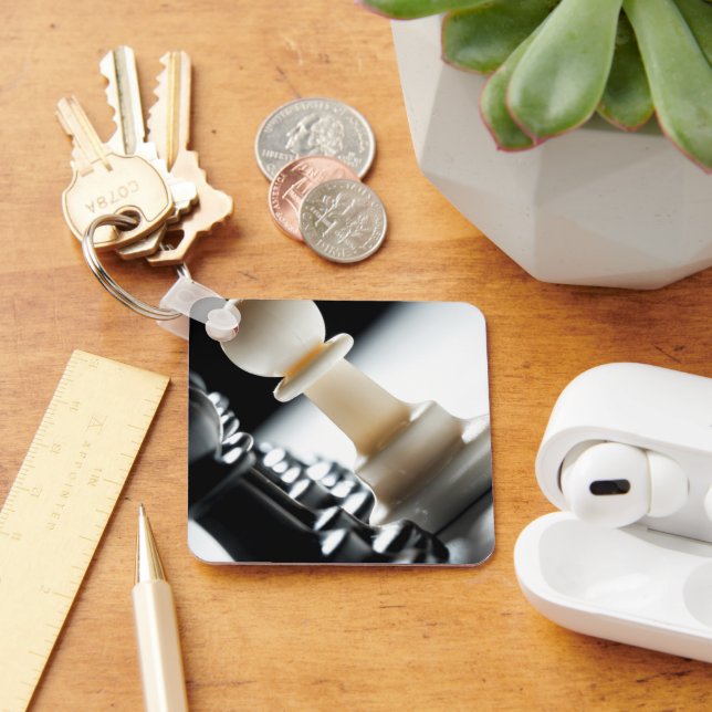 Chess Soldier Printed Keychains Schlüsselanhänger (Schreibtisch)