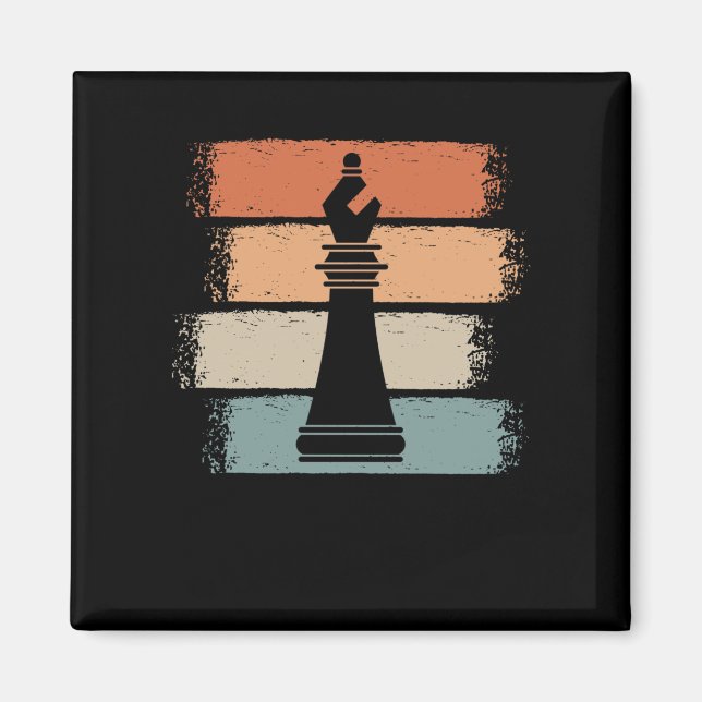 Chess Teile Retro Magnet (Vorne)