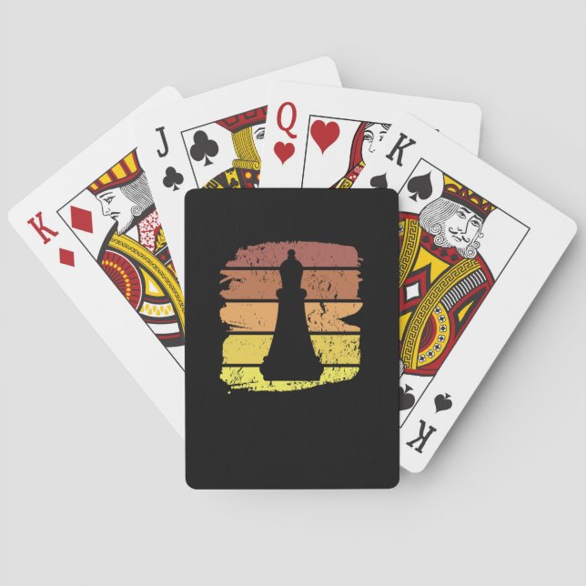 Chess Teile Retro Spielkarten (Rückseite)
