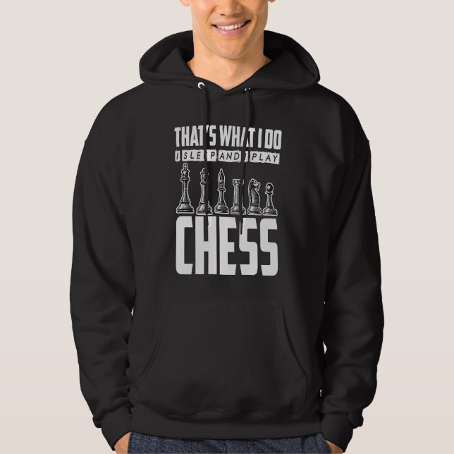 Chess Trainer Chess Playing Hoodie (Vorderseite)