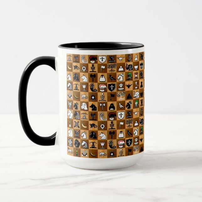 ChessCraft-Kachel-Tasse 2 Tasse (Links)