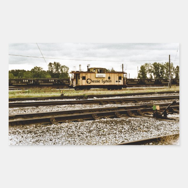 Chessie System Caboose at Toledo, OH 1996 Rechteckiger Aufkleber (Vorderseite)