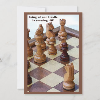 Chessmen Geburtstagsparty Einladung