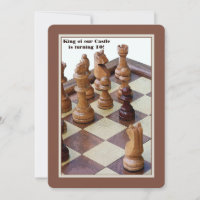 Chessmen Geburtstagsparty Einladung