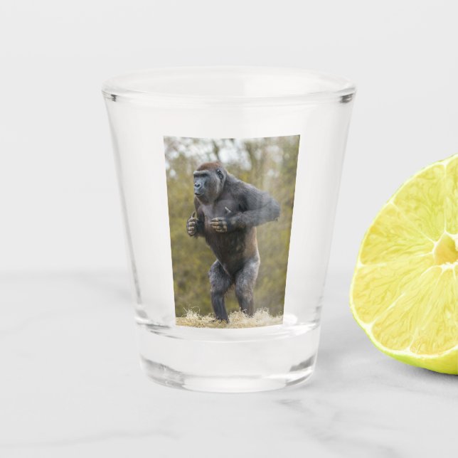 Chest Beating Gorilla Schnapsglas (Vorderseite)