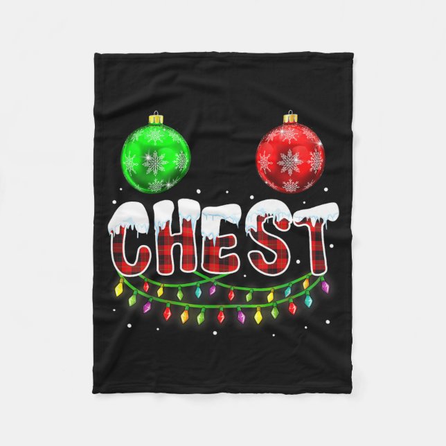 Chest Nuts Christmas Funny Matching Couple Chestnu Fleecedecke (Vorderseite)