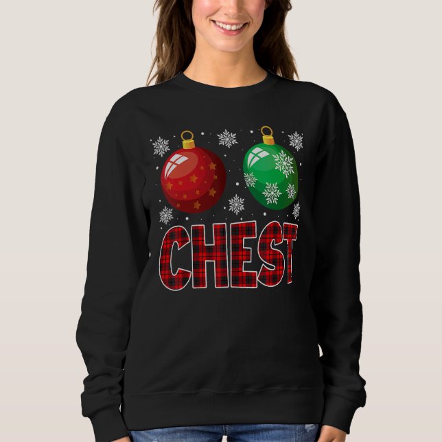 Chest Nuts Christmas   Matching Couple Chestnuts 1 Sweatshirt (Vorderseite)