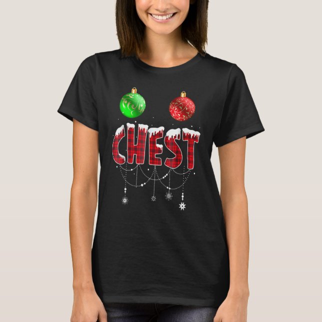Chest Nuts Christmas   Matching Couple Chestnuts 3 T-Shirt (Vorderseite)