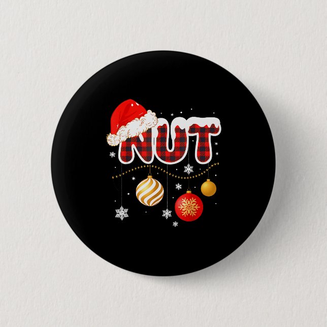 Chest Nuts Christmas Matching Couple Chestnuts  Button (Vorderseite)