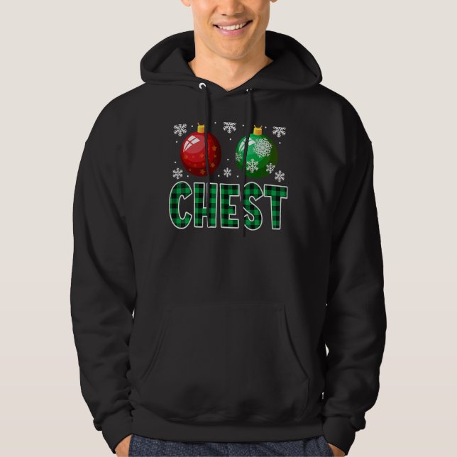Chest Nuts Christmas   Matching Couple Chestnuts Hoodie (Vorderseite)