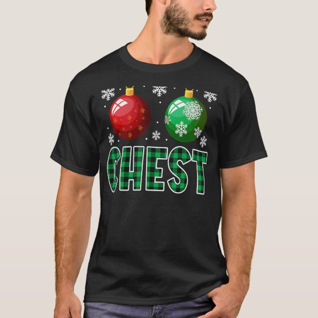 Chest Nuts Christmas   Matching Couple Chestnuts T-Shirt (Vorderseite)