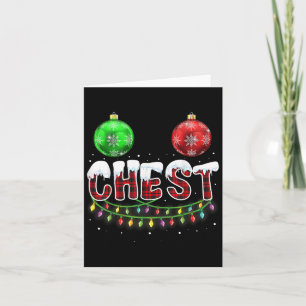 Chest Nuts Christmas T Shirt Matching Paar Chest Karte