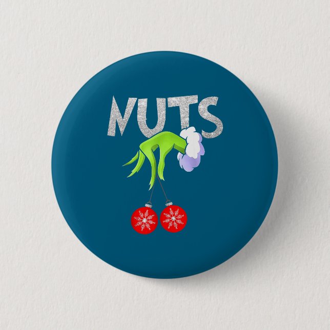 Chest Nuts Matching Chestnuts Christmas Snow Coupl Button (Vorderseite)