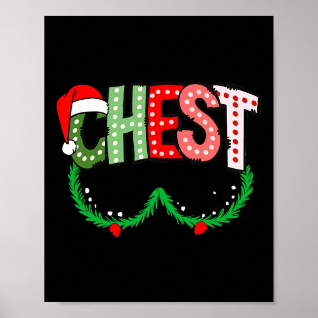 Chest Nuts Matching Chestnuts Funny Christmas Coup Poster (Vorne)