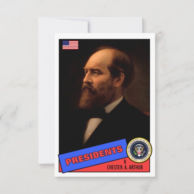 Chester A. Arthur Baseball Card (Vorderseite)