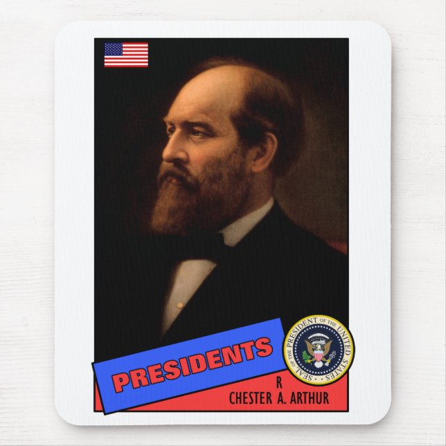 Chester A. Arthur Baseball Card Mousepad (Vorne)