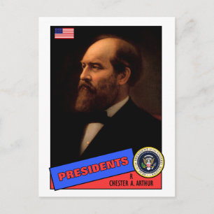 Chester A. Arthur Baseball Card Postkarte