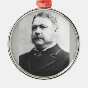 Chester A. Präsident Arthur Silbernes Ornament