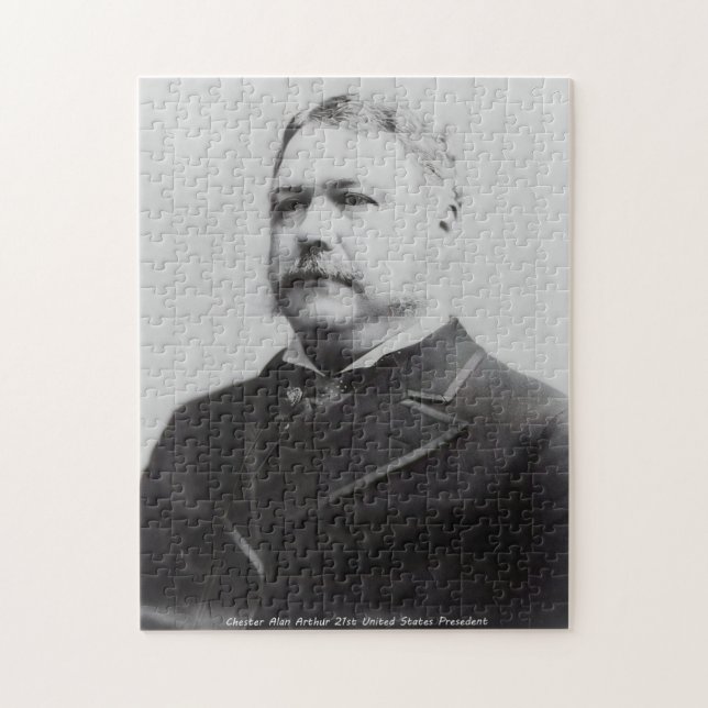Chester Alan Arthur 21. Präsident von Amerika. Puzzle (Vertikal)