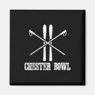 Chester Bowl Ski Ski Ski Poles Rustikales Nordic Magnet