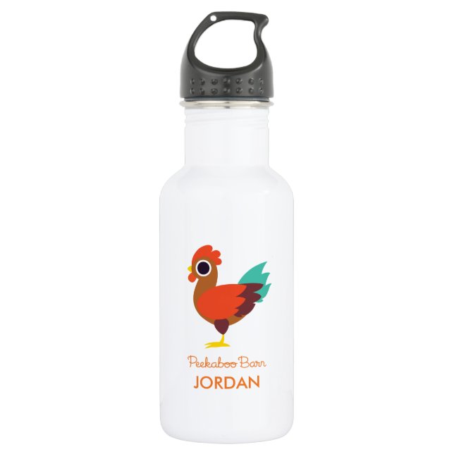 Chester der Hahn Trinkflasche (Vorderseite)