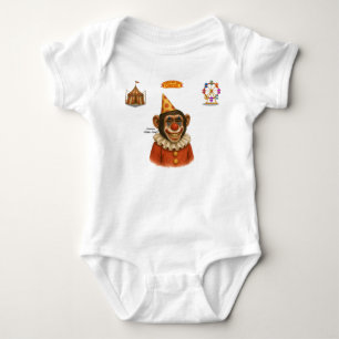 Chester der Schimpansenclown Baby Strampler