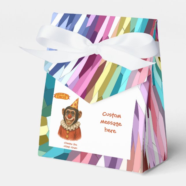 Chester der Schimpansenclown Geschenkschachtel (Vorderseite)